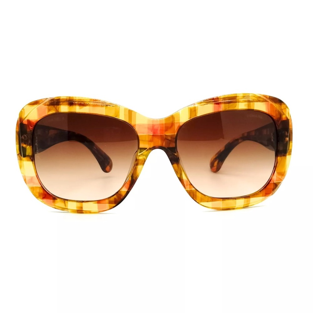 Chanel Plaid Women’s Polorized Sunglasses with Case & Box